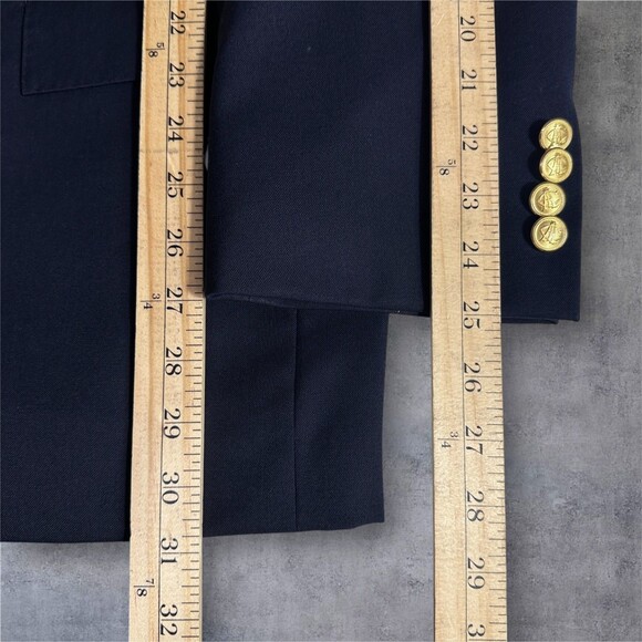 AMERICAN LIVING Men’s Navy Blazer 44R Sport Coat Two Button Jacket 100% WOOL - Picture 10 of 13